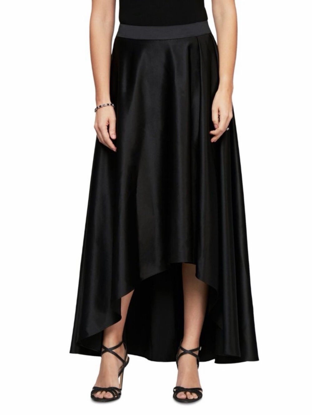 Alex Evenings High Low Polyester Satin Skirt Size XL Formal Dressy Wedding Party